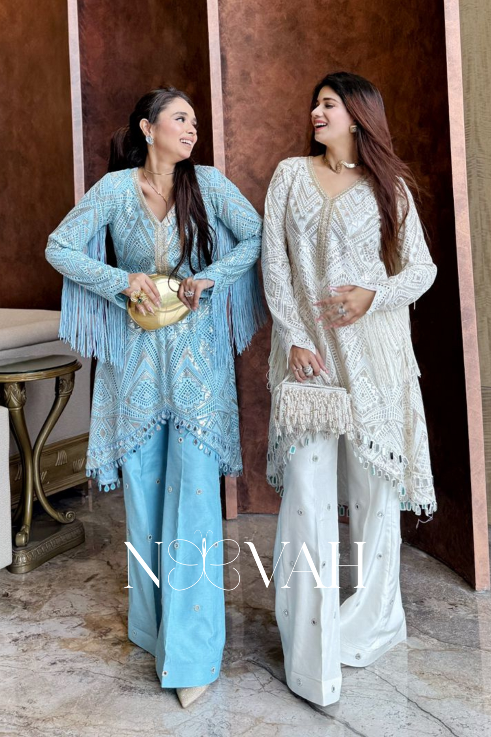 Cutwork embellished cord set