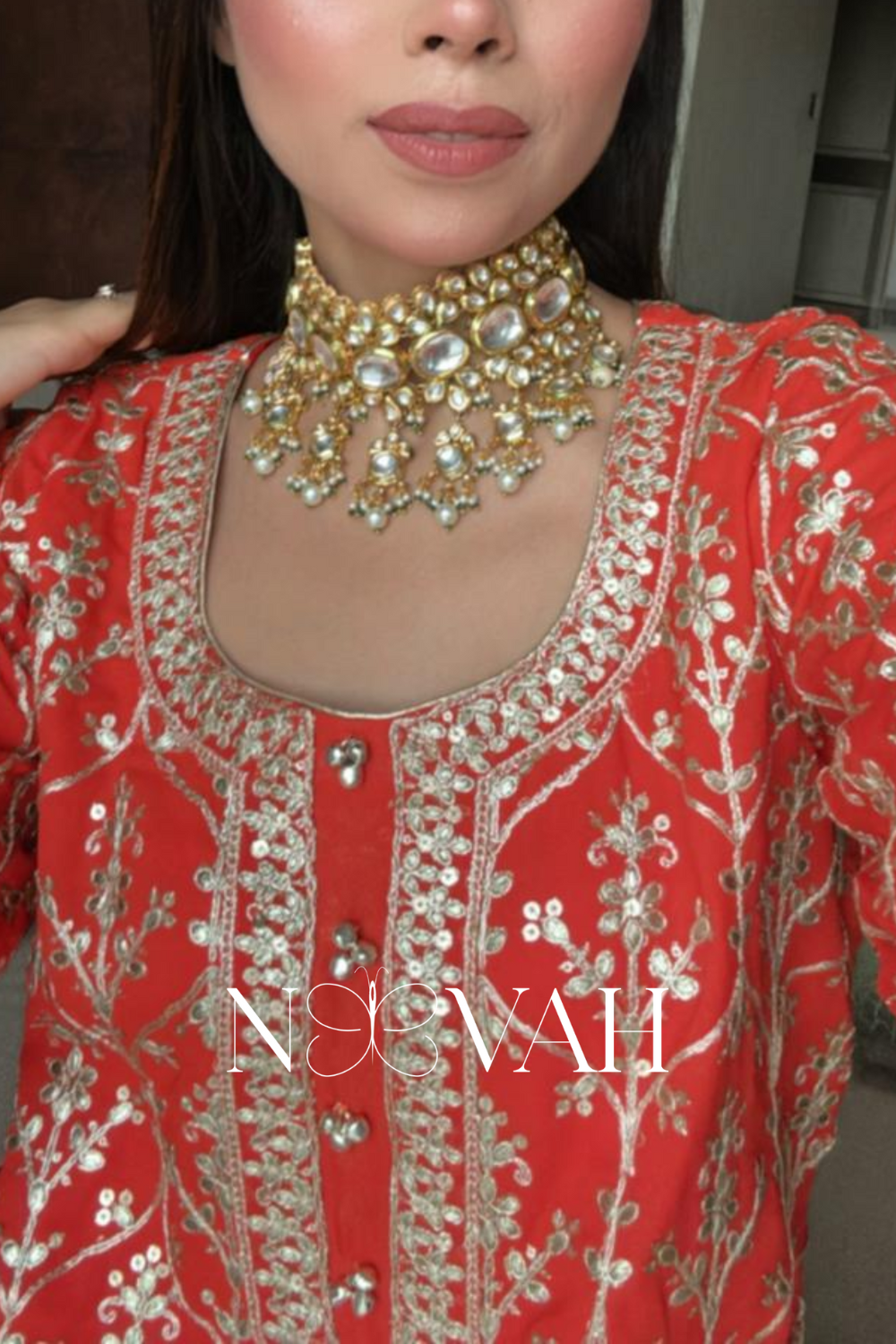 Zari and sequin cordset