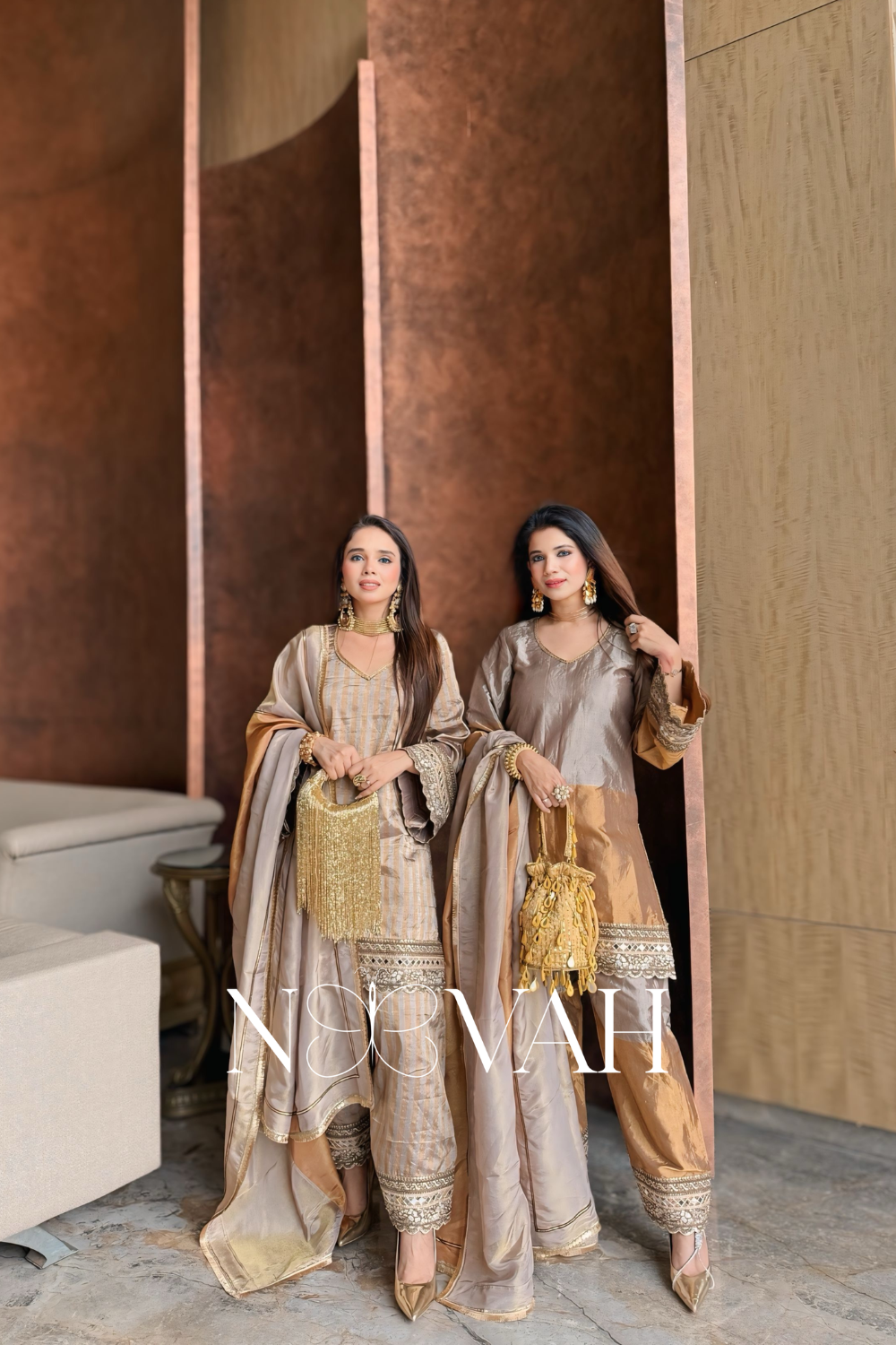 Pure tissue silk embriodered suit