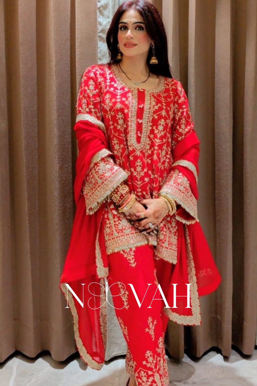 Zari and sequin cordset