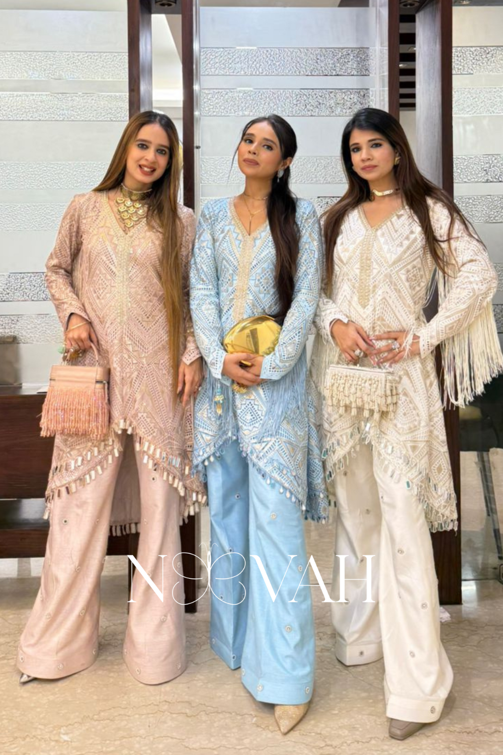 Cutwork embellished cord set