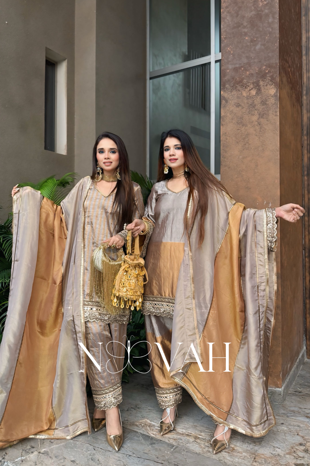 Pure tissue silk embriodered suit