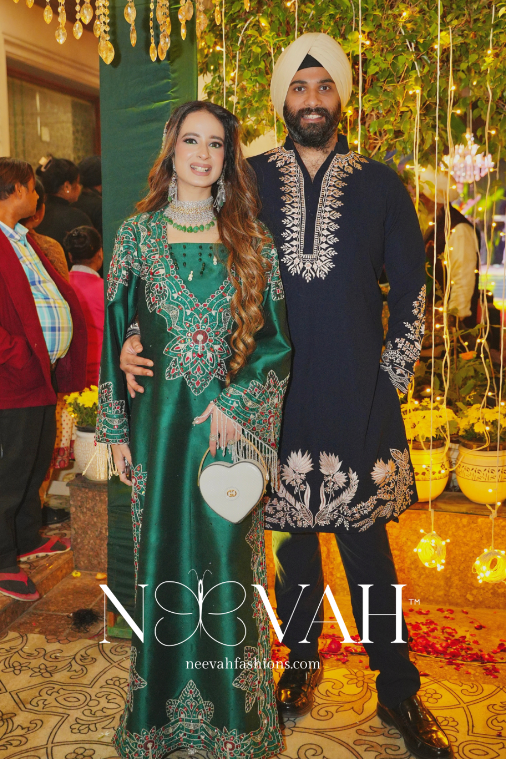 Silk kaaftaan embroidery