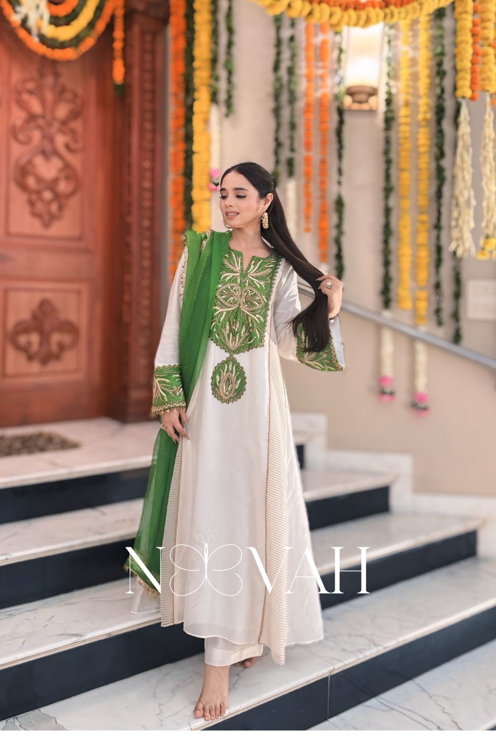 Pure silk chanderi hand embriodered