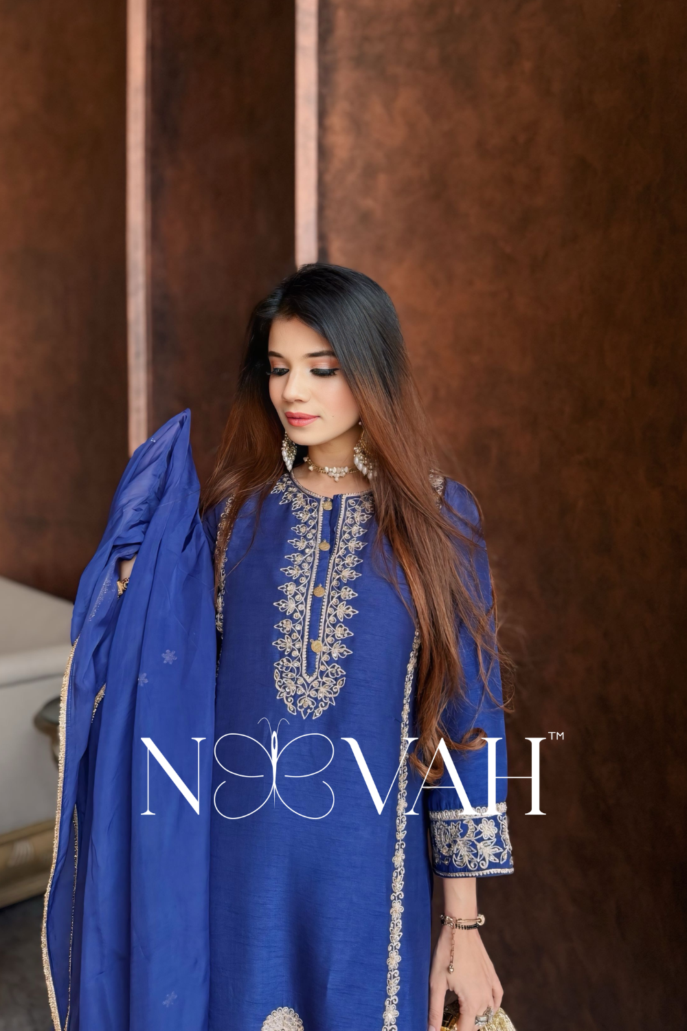 Pure 3 pc suit with dupatta all embriodered