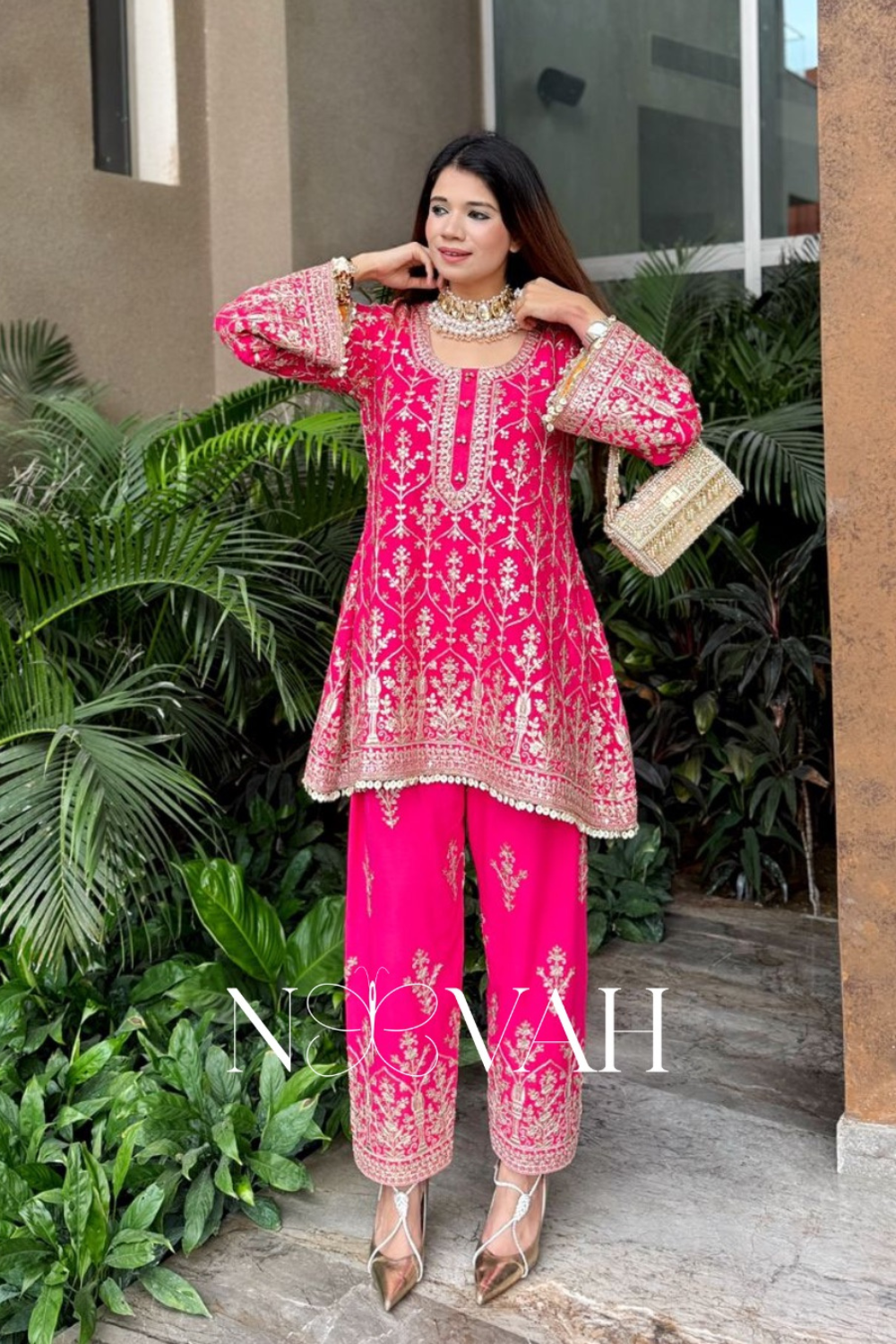 Zari and sequin cordset