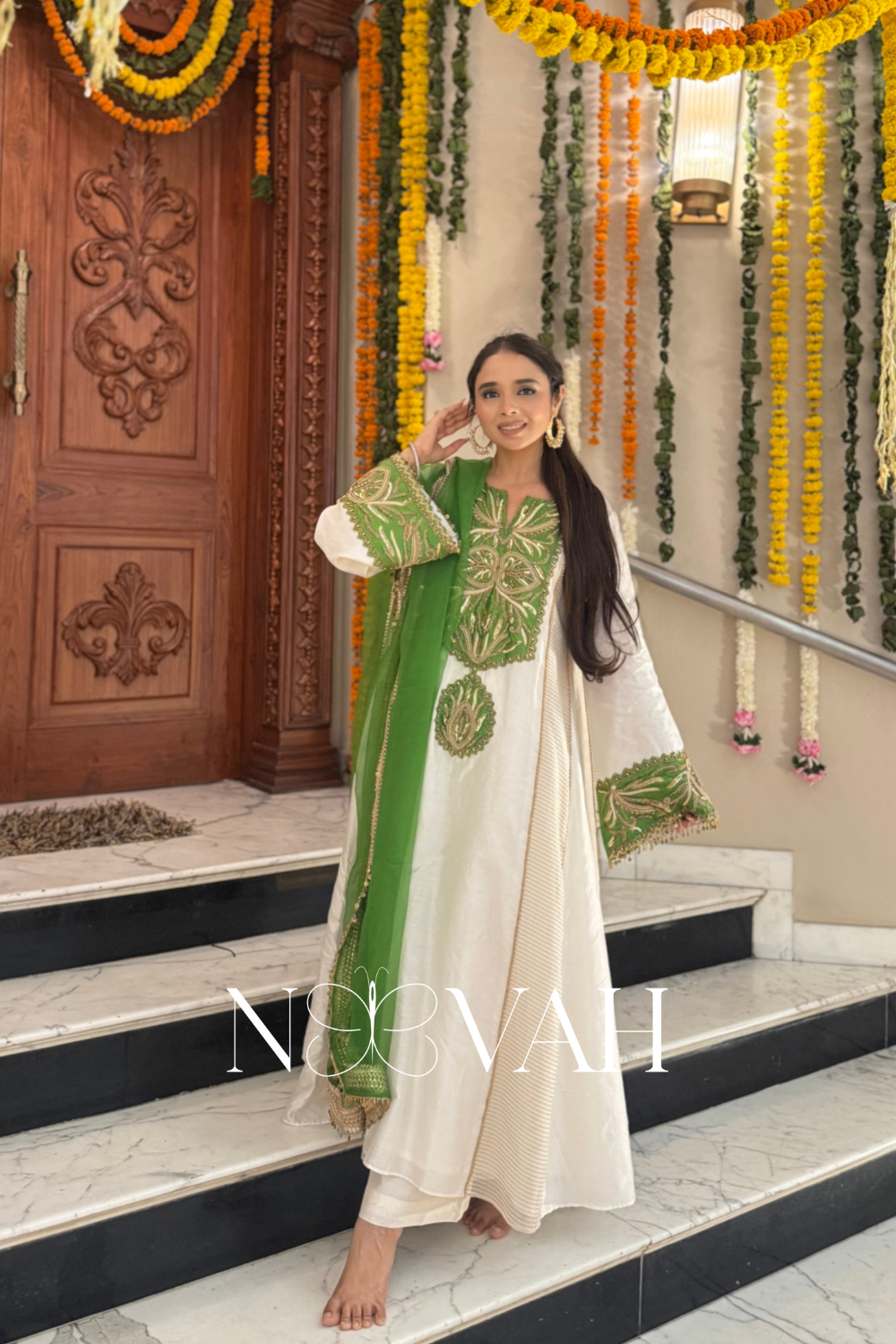 Pure silk chanderi hand embriodered