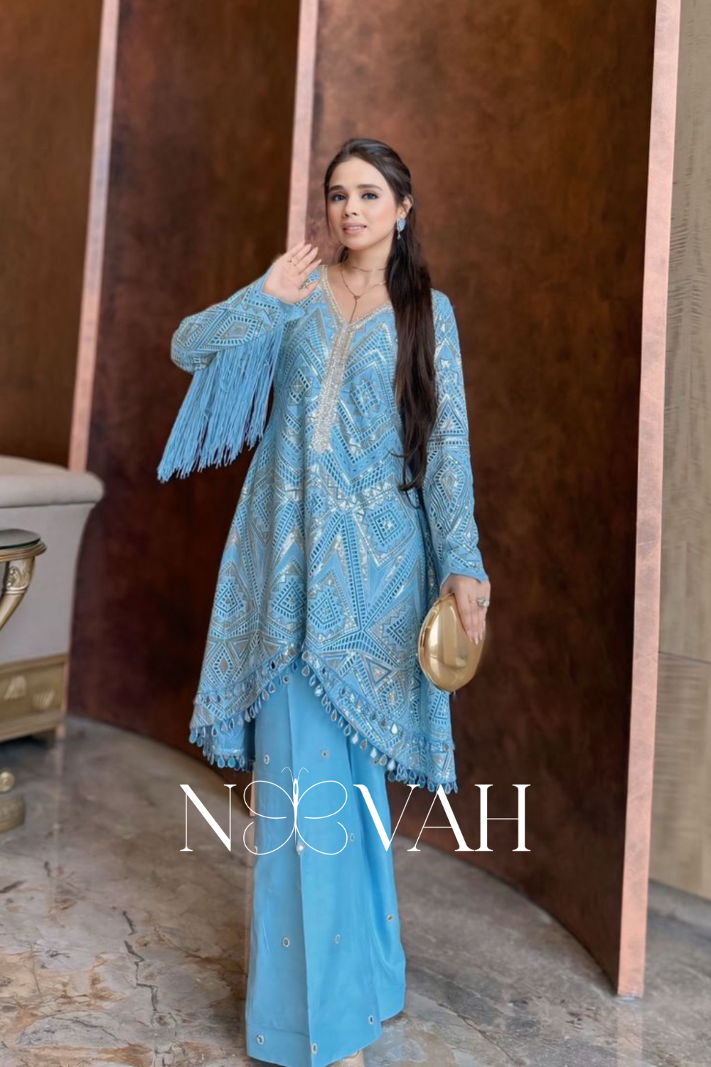 Cutwork embellished cord set