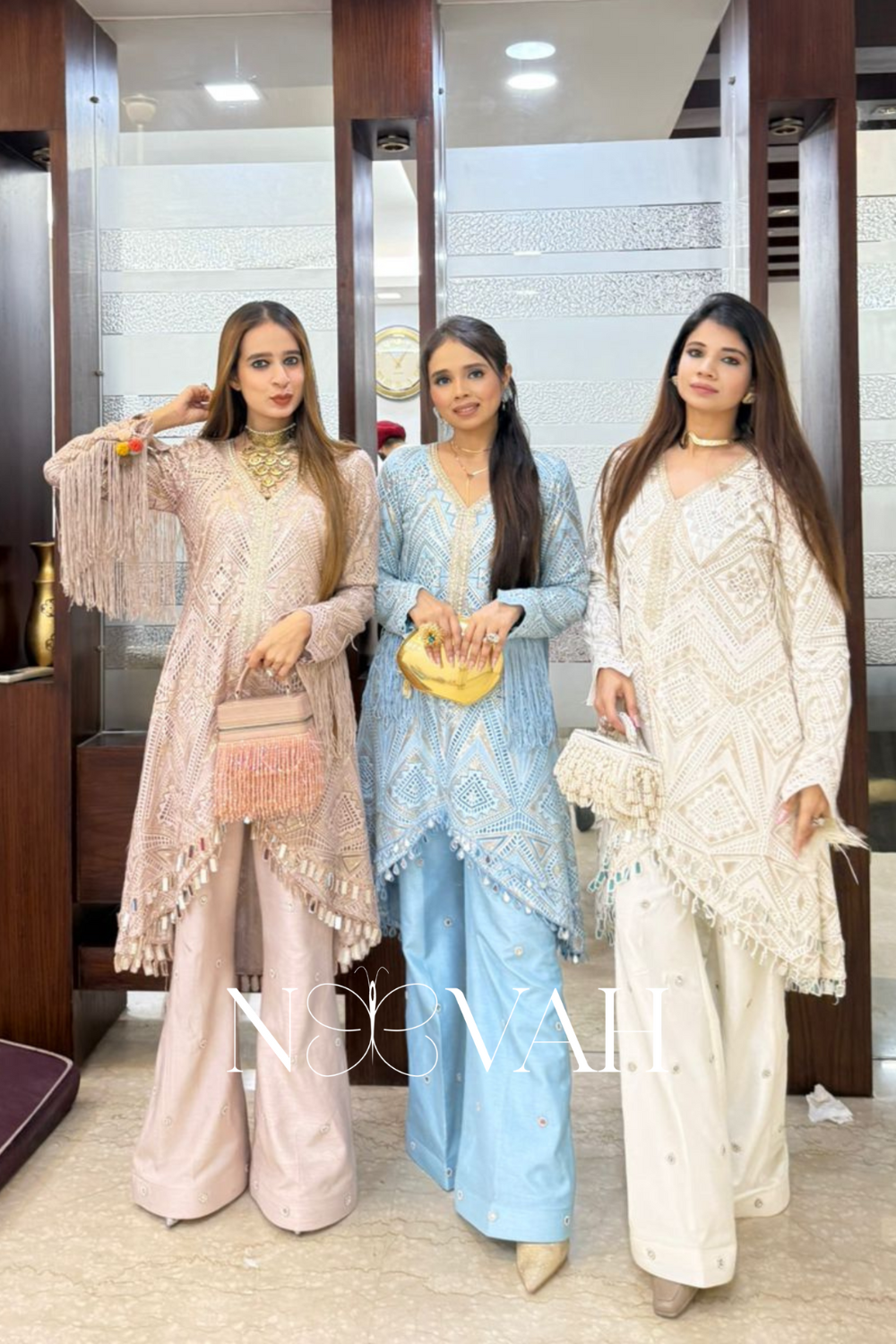 Cutwork embellished cord set