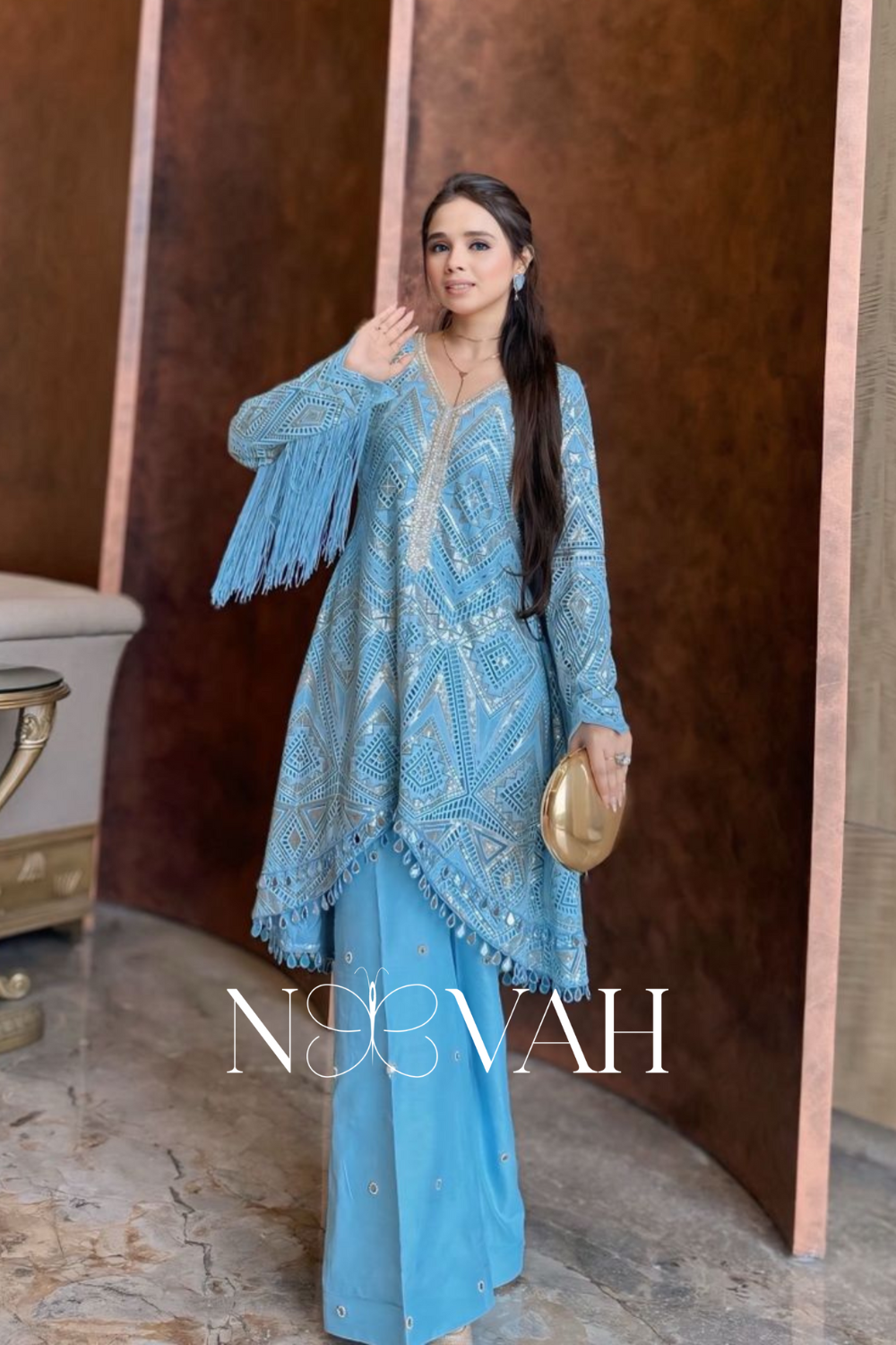 Cutwork embellished cord set