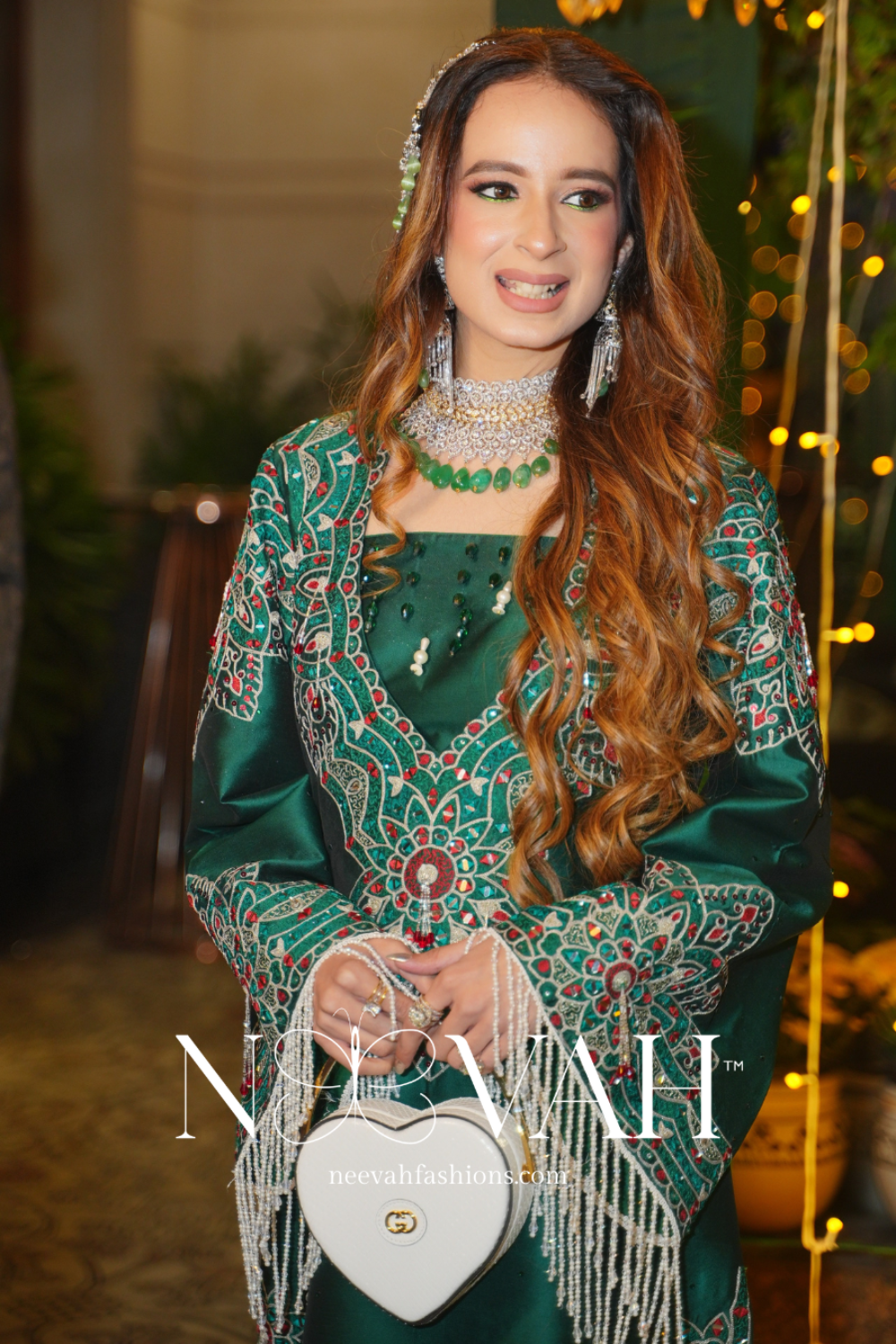 Silk kaaftaan embroidery