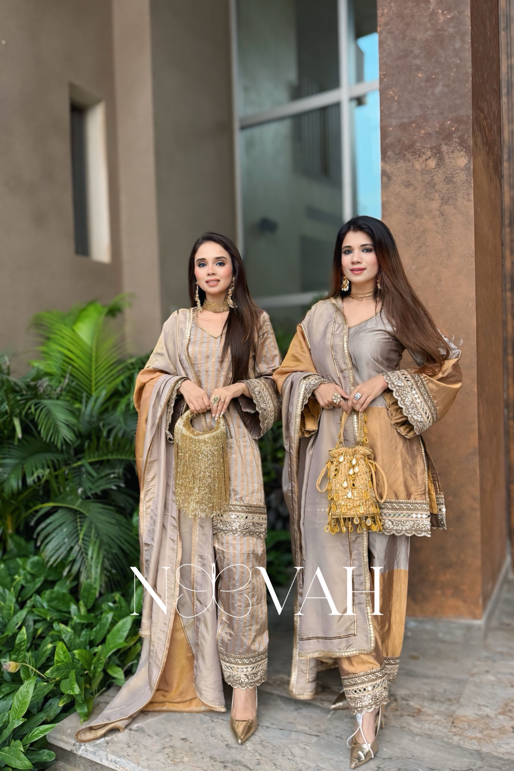 Pure tissue silk embriodered suit