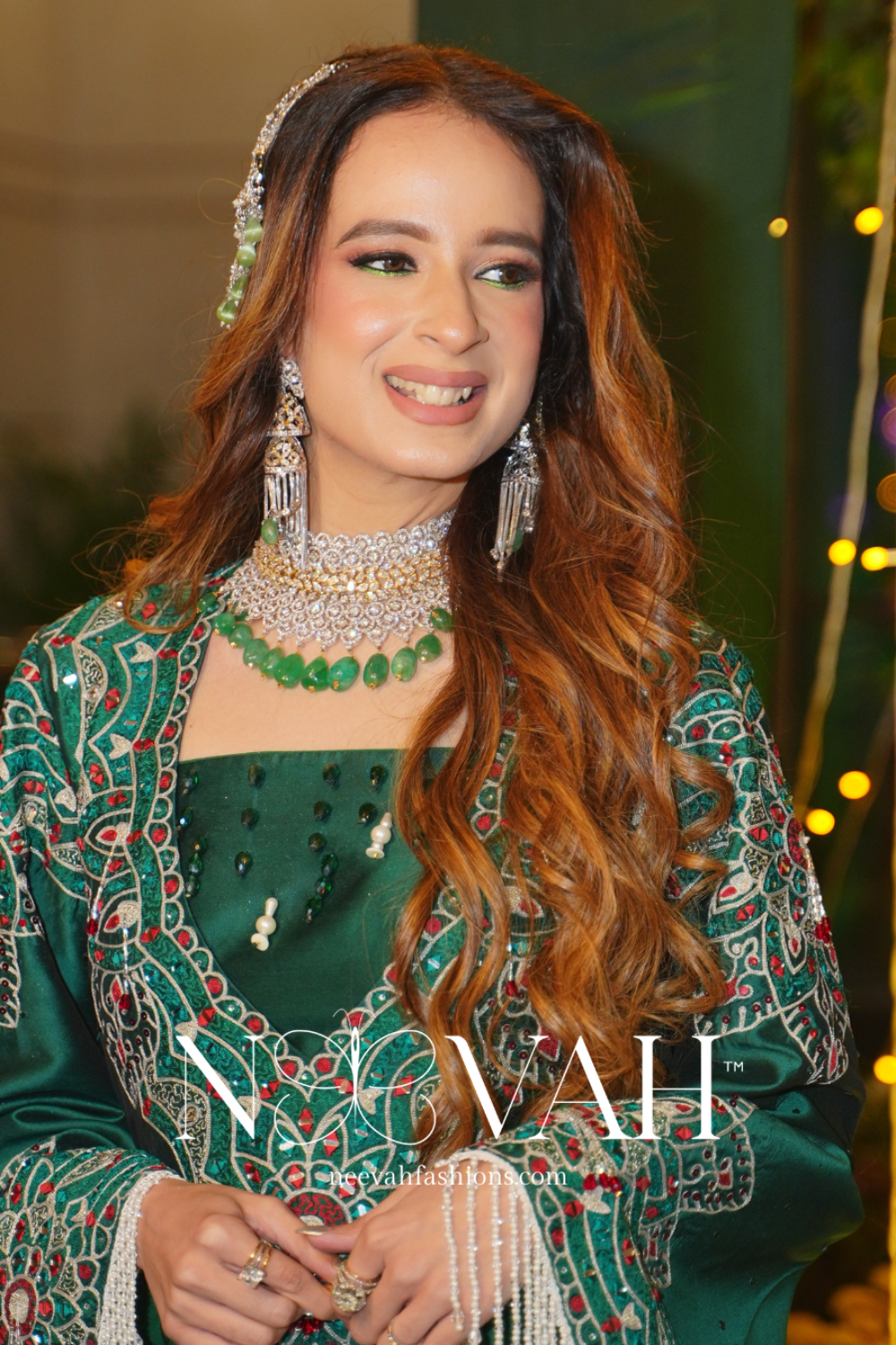 Silk kaaftaan embroidery