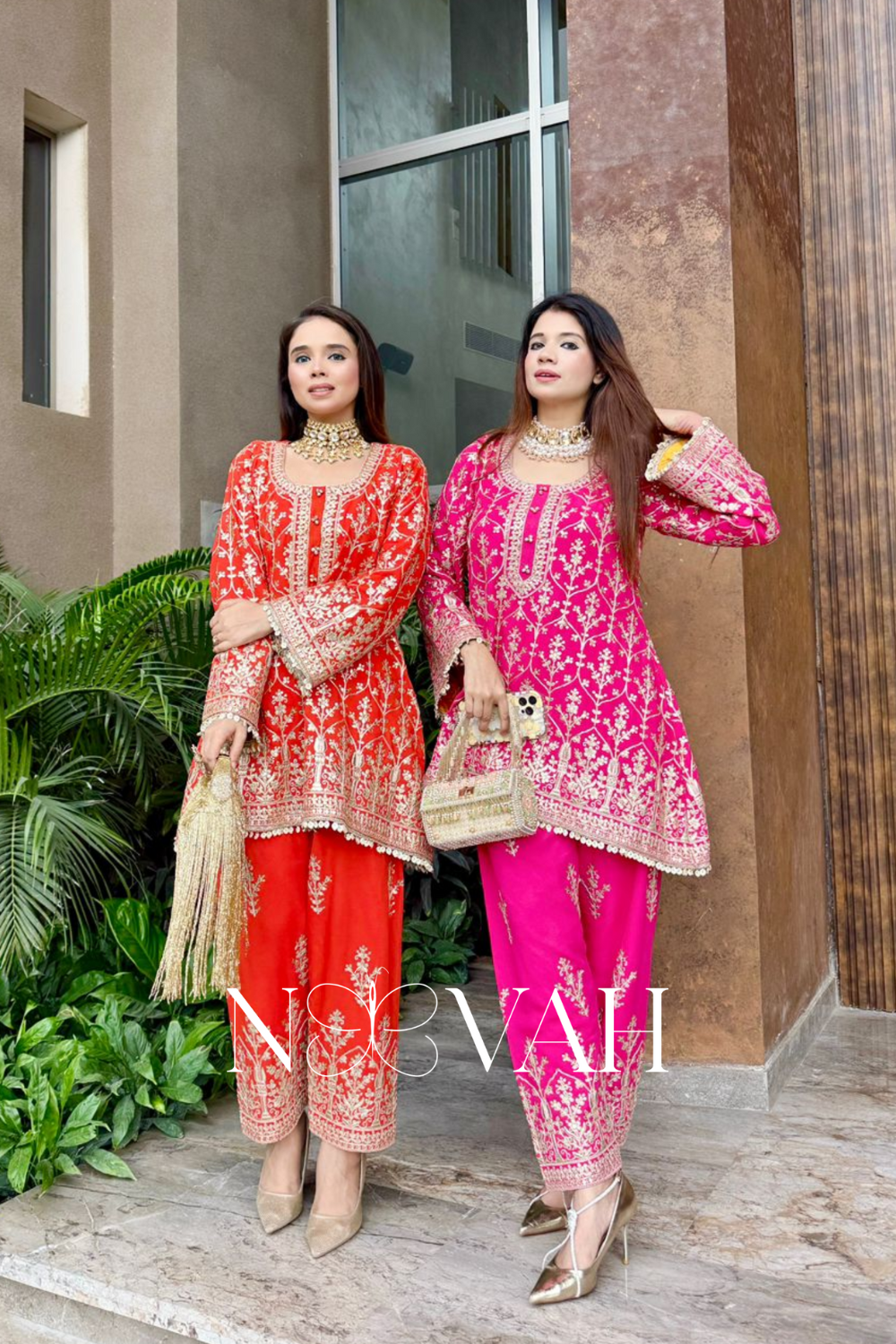 Zari and sequin cordset