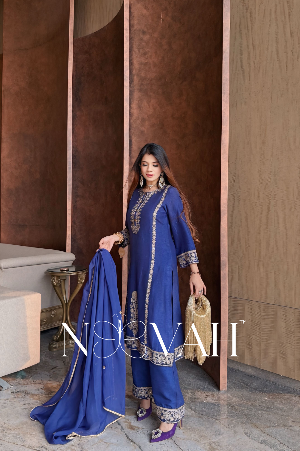 Pure 3 pc suit with dupatta all embriodered