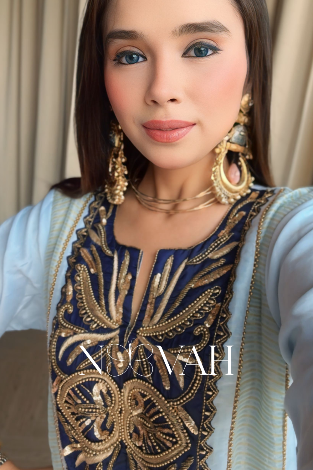 Pure silk chanderi hand embriodered