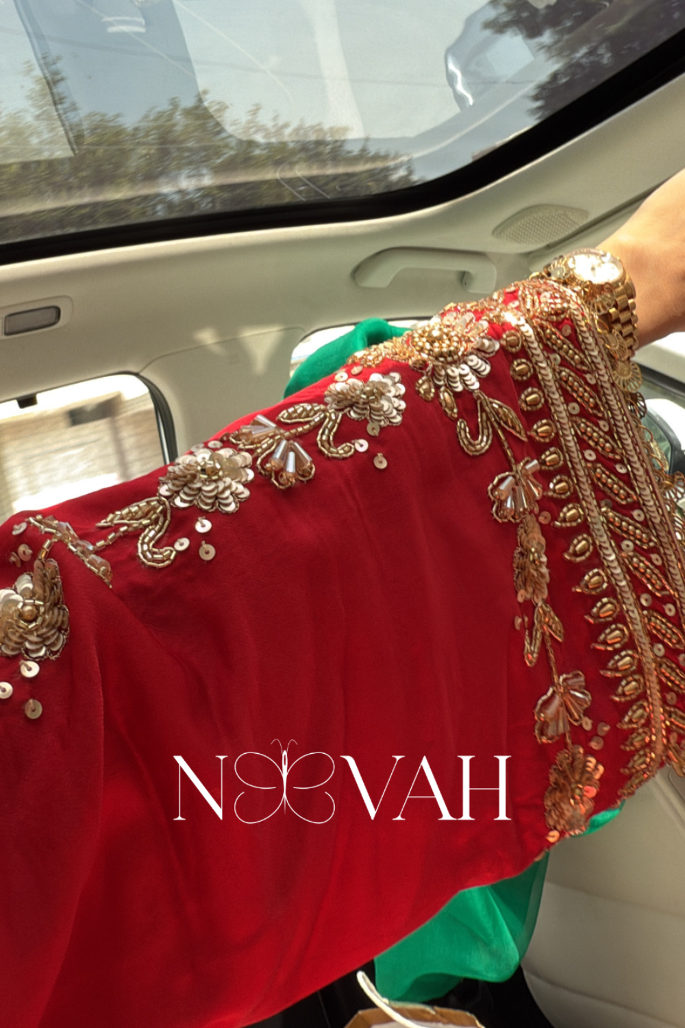 Pure silk hand embriodery with print