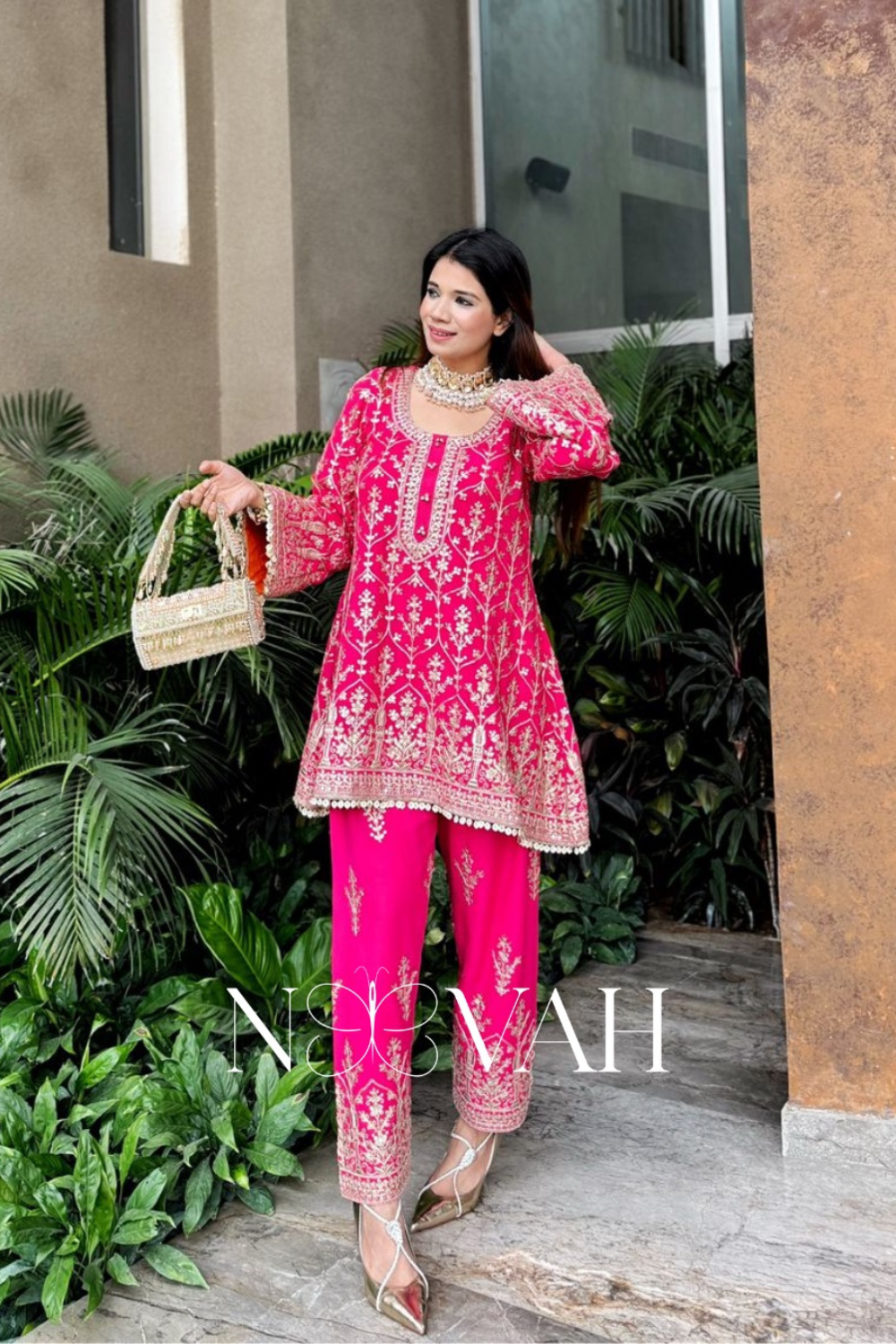 Zari and sequin cordset