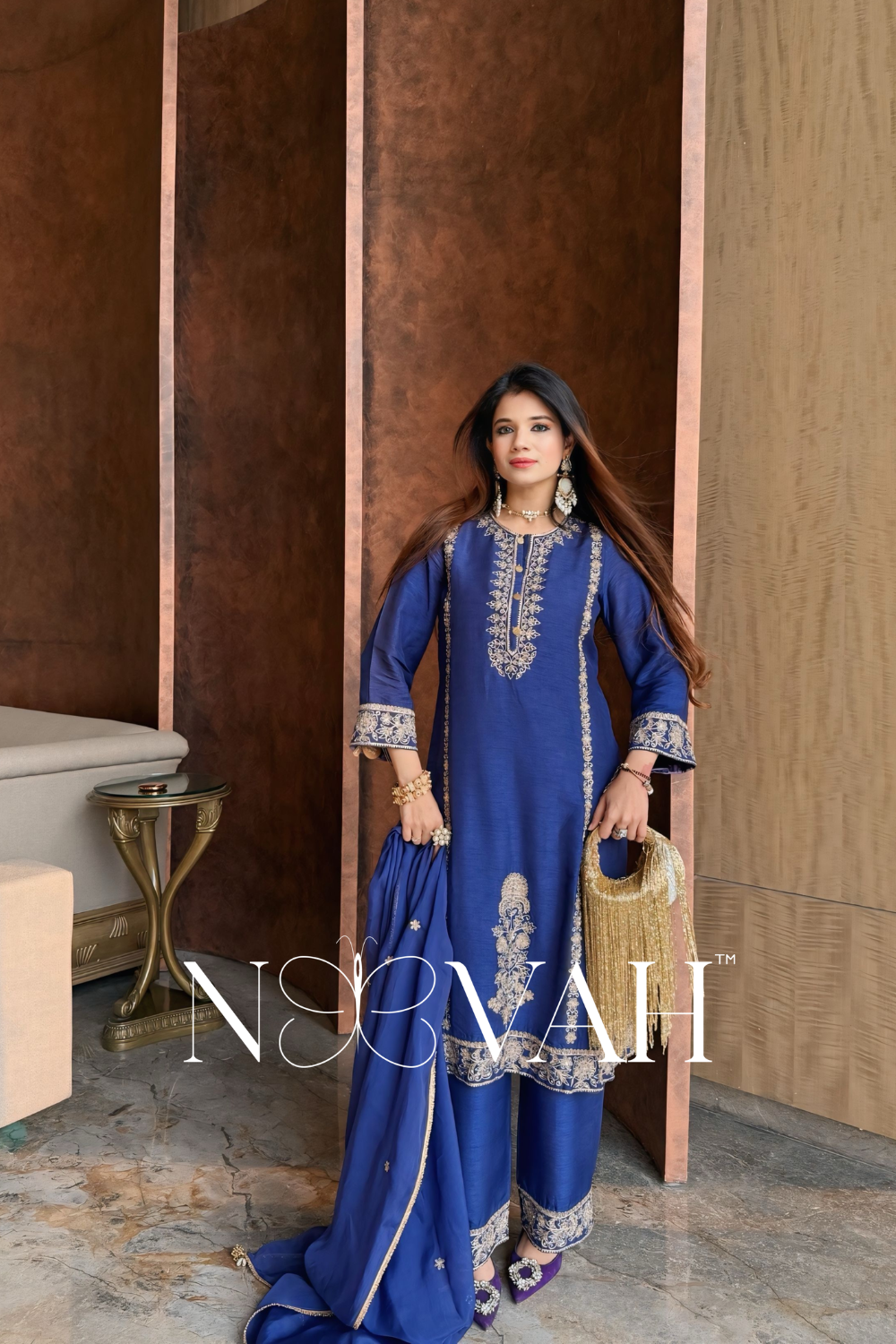 Pure 3 pc suit with dupatta all embriodered