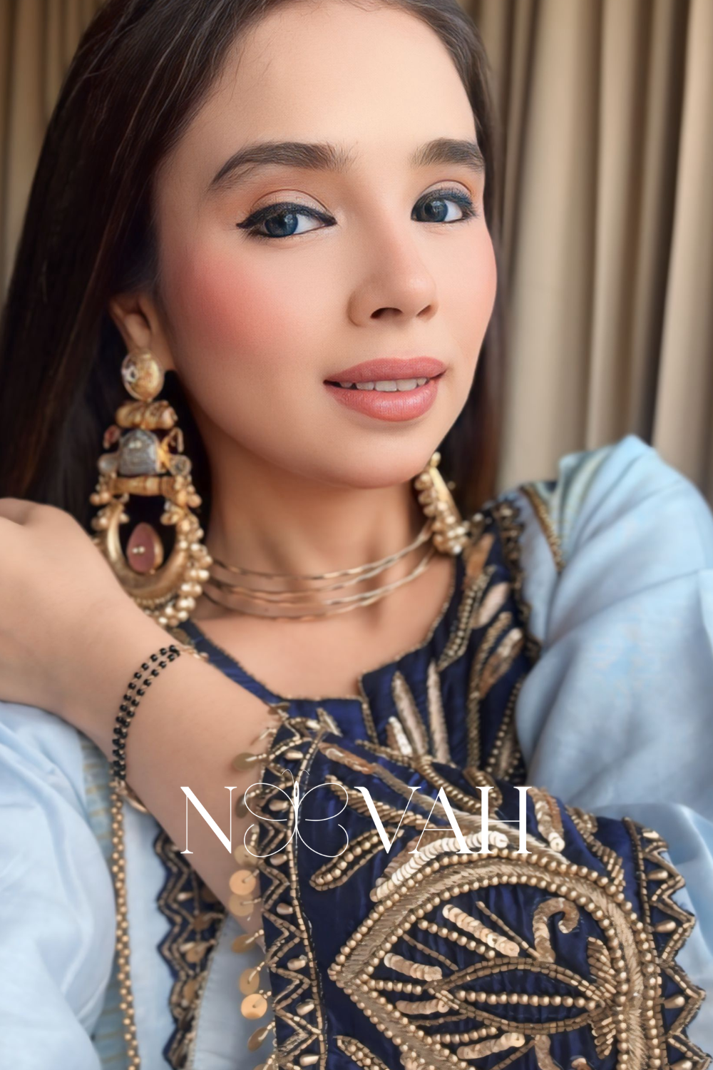 Pure silk chanderi hand embriodered