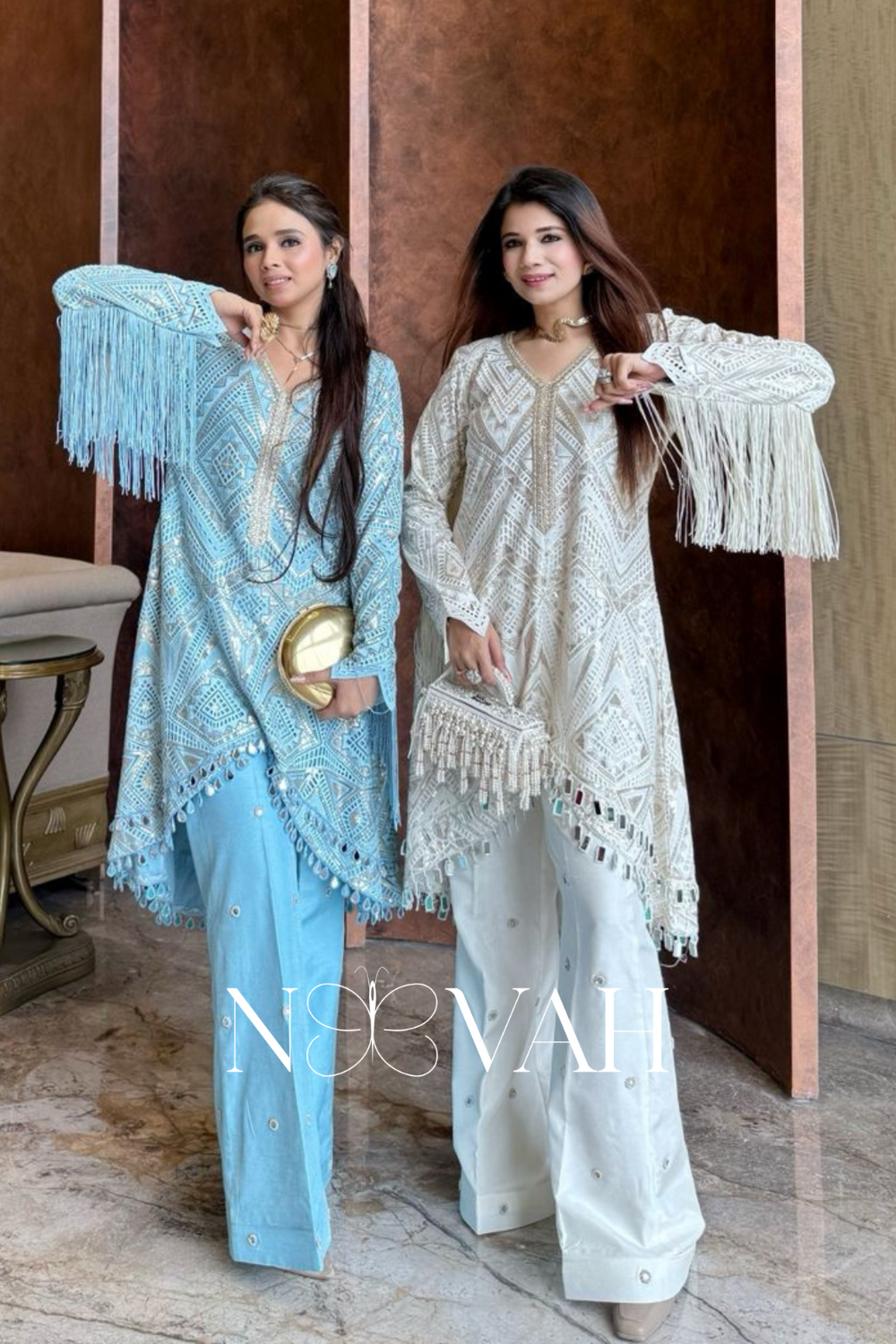 Cutwork embellished cord set